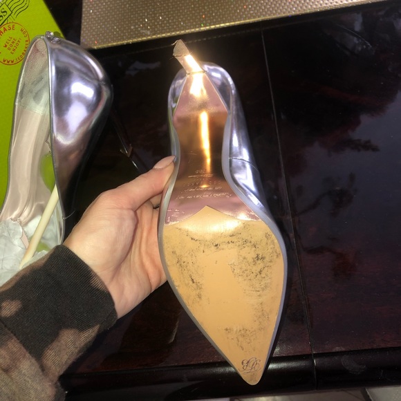 Ted Baker Silver Peetch Pointed Toe Pumps - Picture 5 of 7